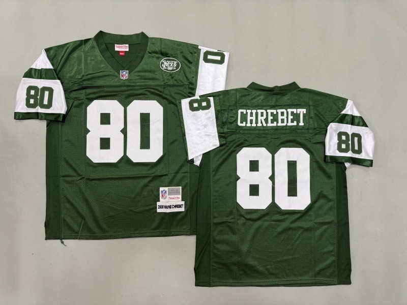 Men 2025 New York Jets #80 Chrebet green Throwback Limited NFL Jersey style 001->new york jets->NFL Jersey